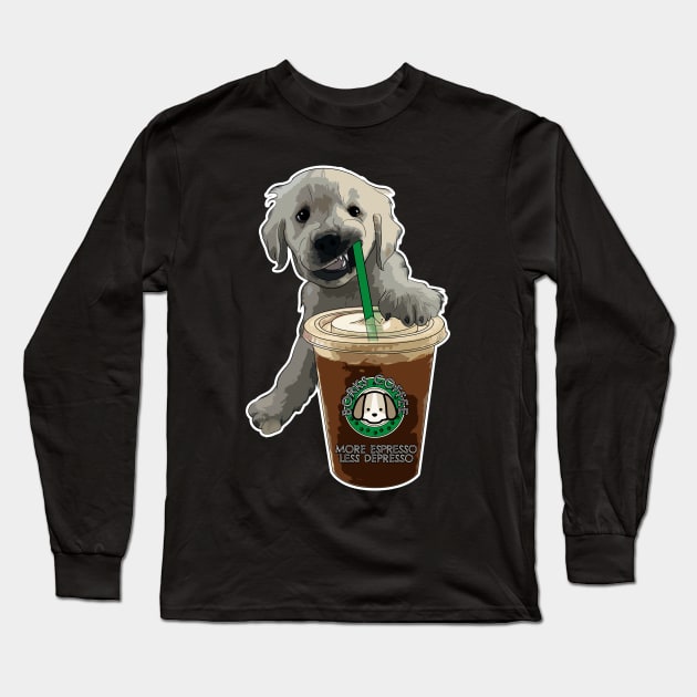 More Espresso Less Depresso Long Sleeve T-Shirt by X-TrashPanda